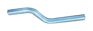 Tubo rettangolare in alluminio 40*45*4mm R=100mm